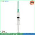 disposable plastic auto disable syringe